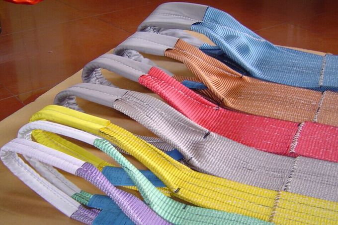 White Webbing Slings 4000kg - 40000kg Breaking Load Anti-Asam Anti-Asam dan Alkali Tinggi