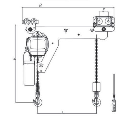 Electric Chain Hoist with 2 Lifting Points 500 kg to 5 ton Capacity 220 v to 690 v Voltage for Industrial Use