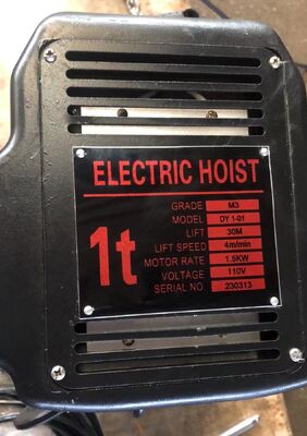 380V Electric Chain Lift dengan panjang rantai 6m dan 10m dan pasokan listrik 220V-690V