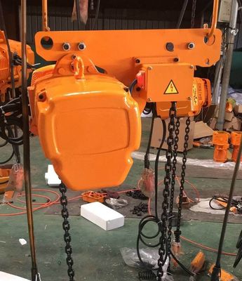 380V 50HZ Trolley Bermotor Lifting Chain Hoist Tipe Tetap